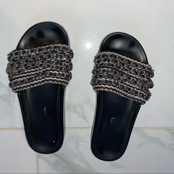 Chanel tweed slides - Picture 10 of 10